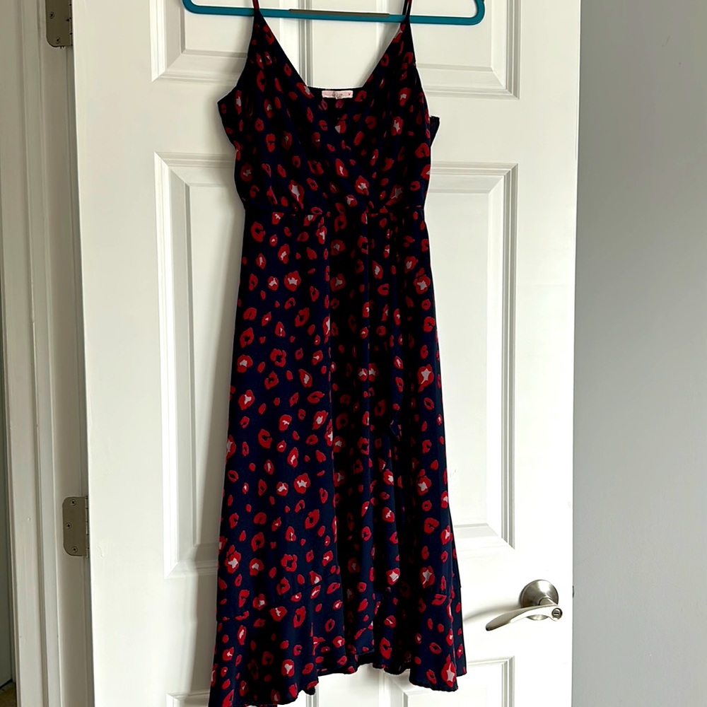 Le Lis Animal Print Navy Dress